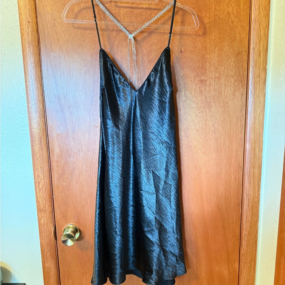 Victoria's Secret Black Chemise with Spaghetti Straps